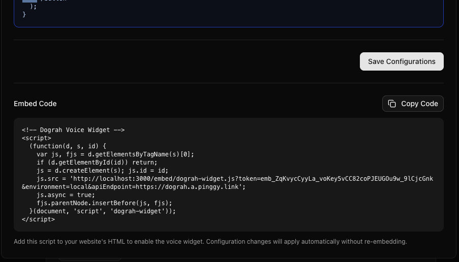 Copy deployment code
