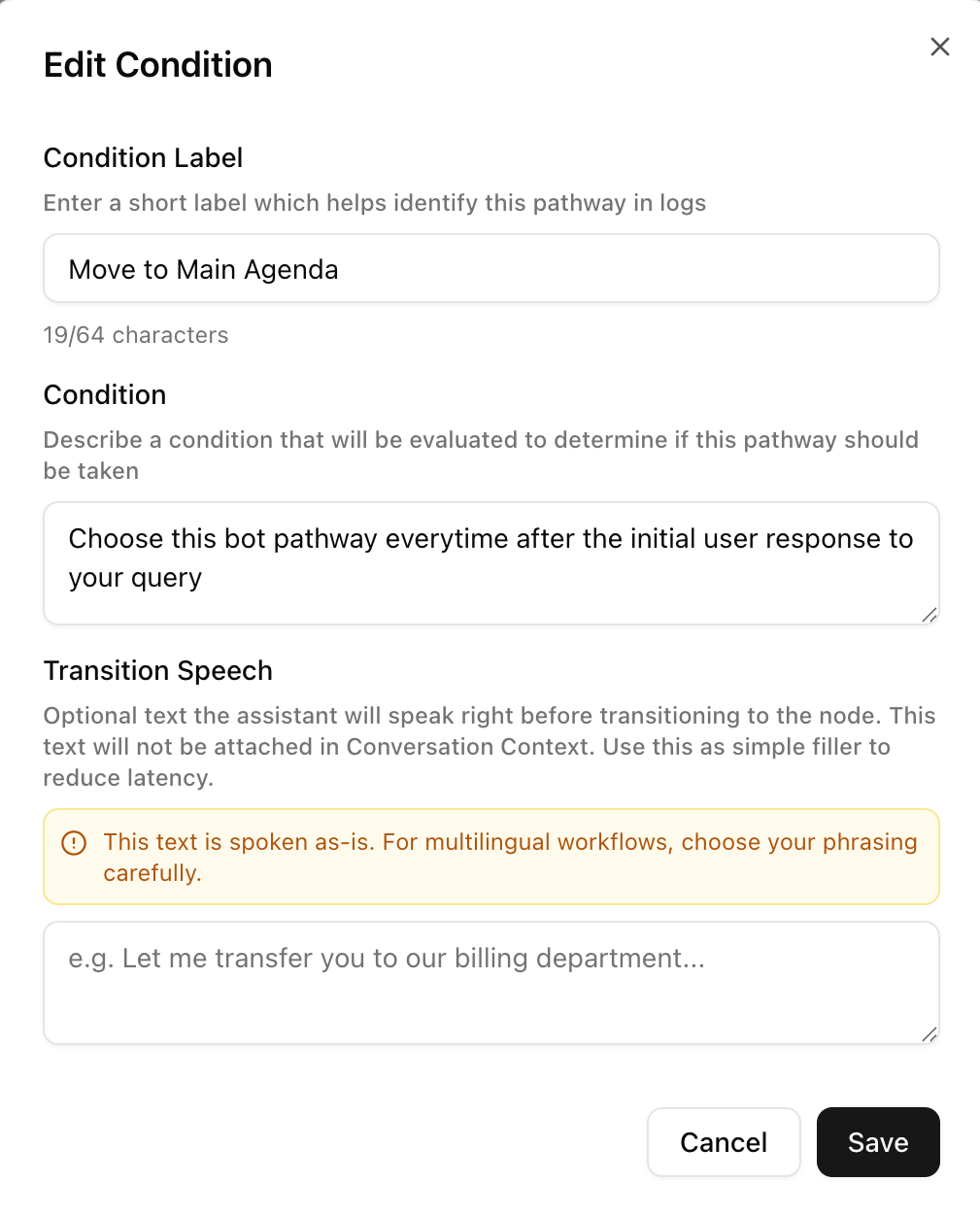 Edge configuration